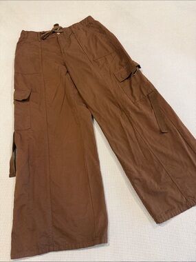 Celebrity Pink Brown Wide-Leg Cargo Pants